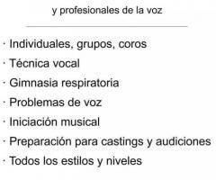 Clases de canto. Málaga. Técnica vocal. Curso 2022